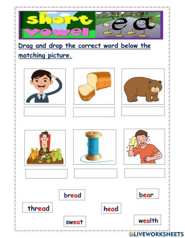 Short vowel-ea words