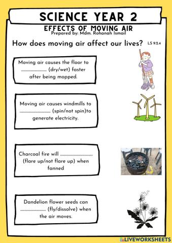 Effects of moving air