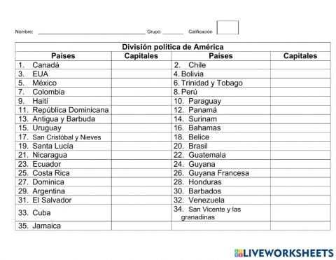 Paises-Capitales