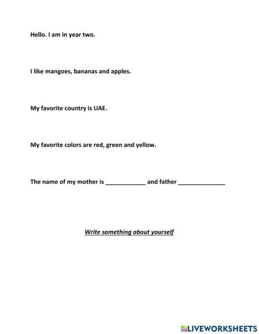 Worksheet