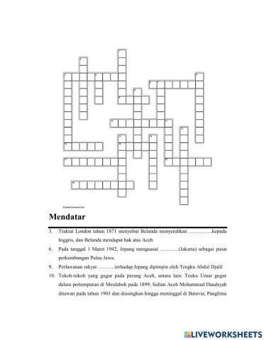 Crossword IPS Bagian Random Ke 25