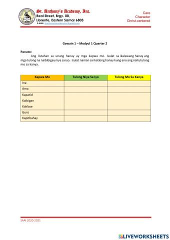 Activity 1 - Modyul1