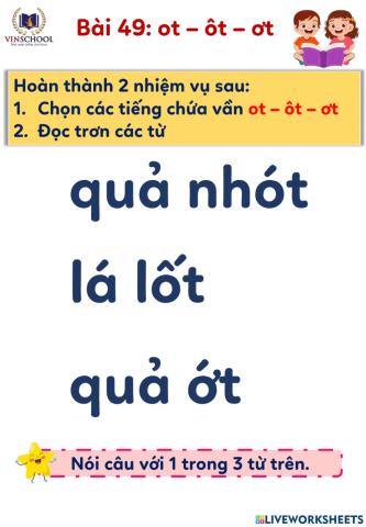 Bài 49: ot - ôt - ơt