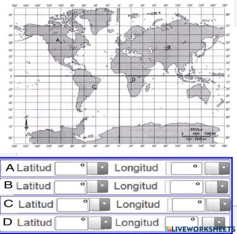 Coordenadas geográficas sencillas