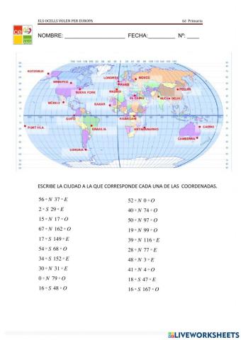 Activitat de coordenades