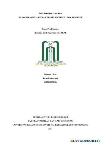 Petunjuk praktikum sistem kasifikasi makhluk hidup