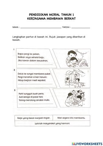 Moral Kerjasama Tahun 1