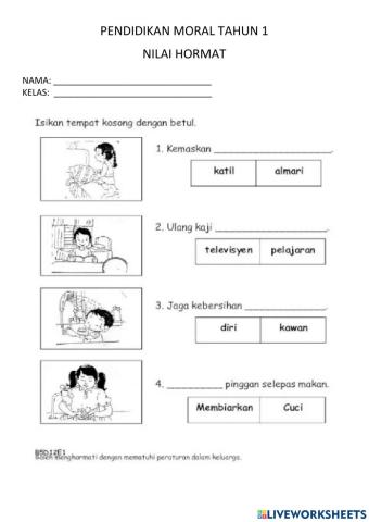 Pendidikan Moral Tahun 1