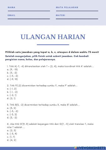 Ulangan Harian Bab 3