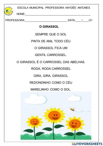 Poema do girassol