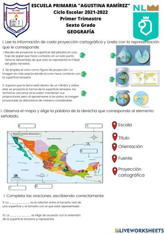 Evaluación Geografía 1 trimestre