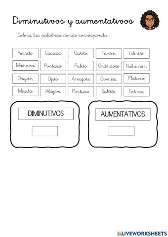 Aumentativos y diminutivos