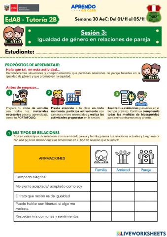 Igualdad de género en relaciones de pareja