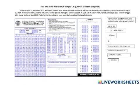 Mengisi Lembar Jawaban Komputer