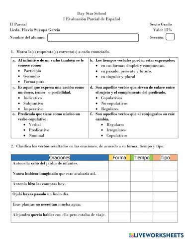 Evaluación Parcial