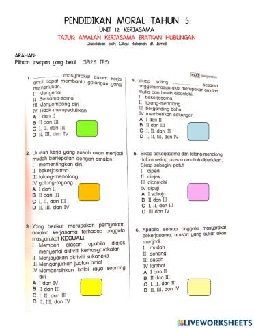 Amalan Kerjasama Eratkan Hubungan