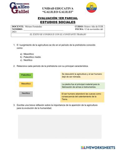 Evaluación 1er parcial 8vo