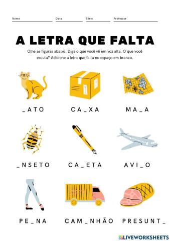 Letras faltosas