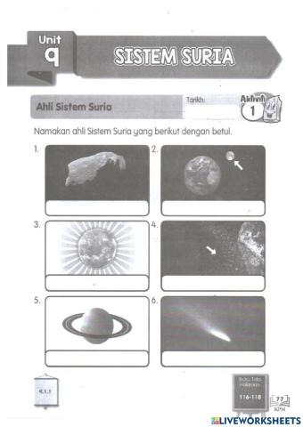 Sistem Suria (TH 3) Aktiviti 1 - MS 77