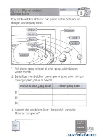 Sistem Suria (TH 3) Aktiviti 3 - MS 79