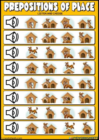 Prepositions of place