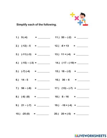 WS1 - Operations on Integers