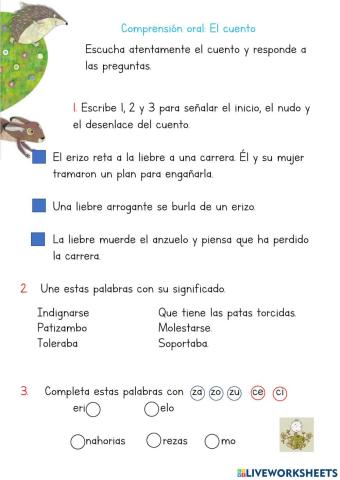 Comprensión Oral: Cuento