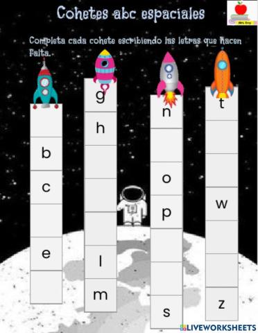 Cohetes abc espaciales