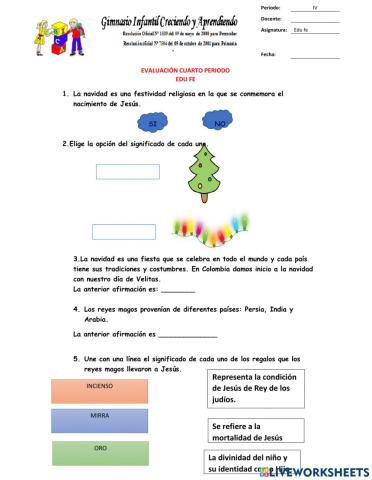 Evaluación de Edu fe