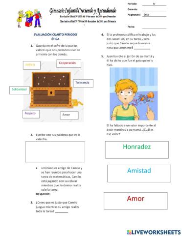 Evaluación de Ética