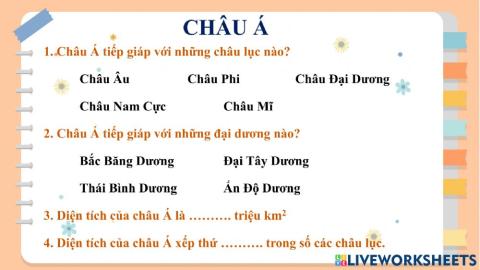 Địa lí - châu Á