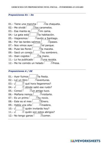 Preposiciones