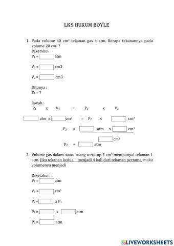 Hukum Boyle Kelas VIII