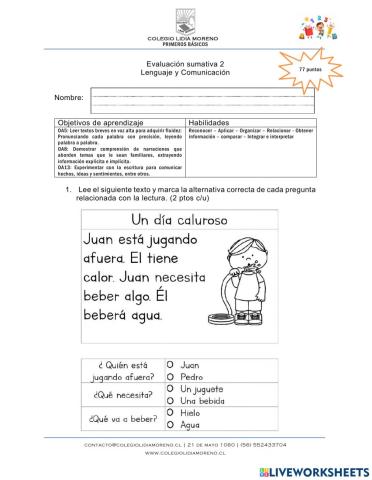 Evaluación sumativa 2 semestre 2