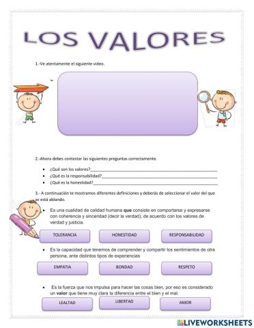 Los valores