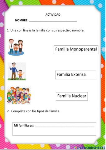 Tipos de familia