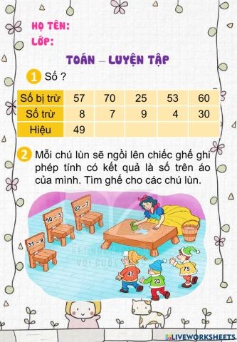 Toán - Luyện tập trang 87, 88