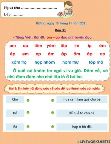 Dặn dò thứ 3