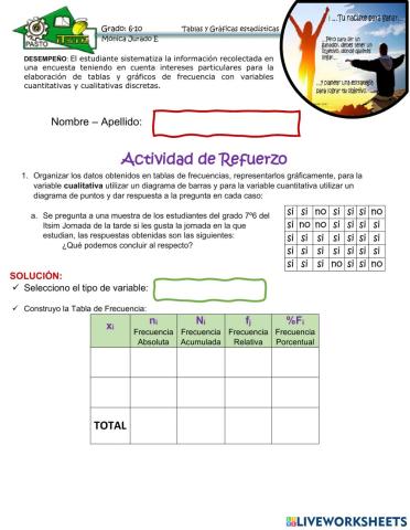 TABLAS Y GRÁFICAS DE FRECUANCIA