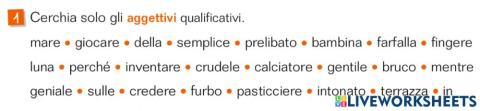 Aggettivi qualificativi