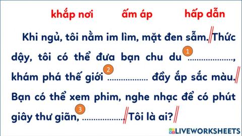 Chọn từ thích hợp