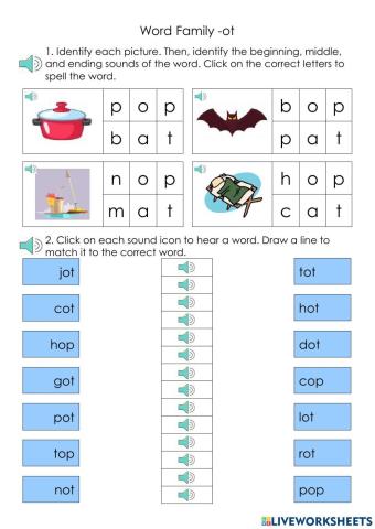 Word Family -ot