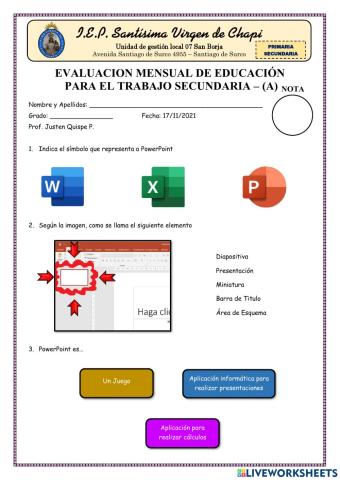 Examen mensual SEC-A (EPT)