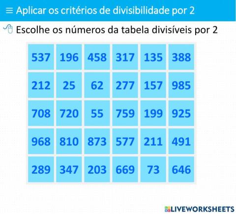 Criterios de divisibilidade