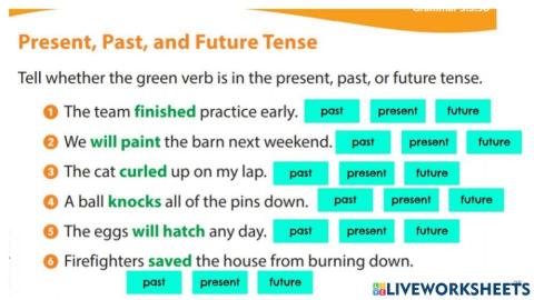 Past, Present, and Future Tense