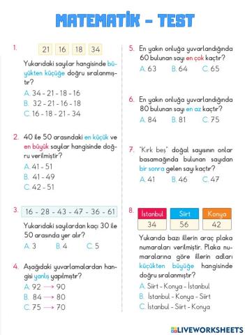 Matematik Test