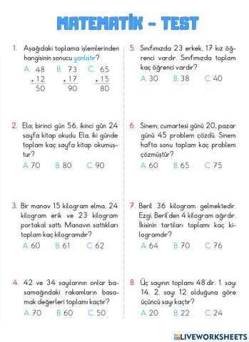 Matematik Test