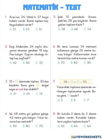 Matematik Test