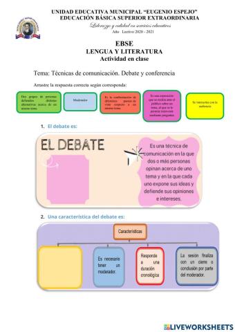 Debate y conferencia