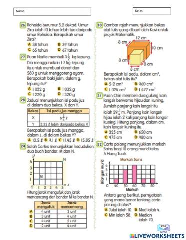 Ulangkaji matematik tahun 5